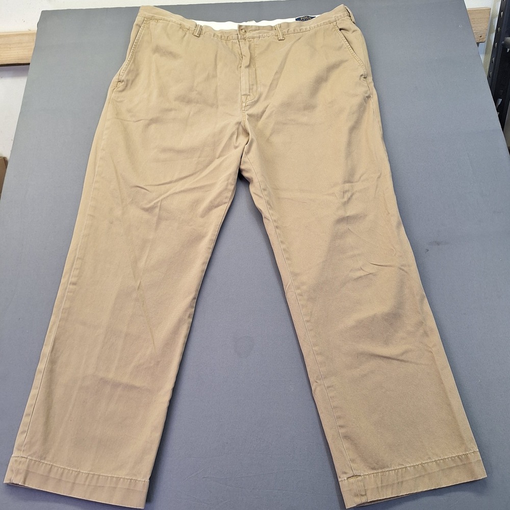 Polo Ralph Lauren Classic Fit Chino Pants Mens 42x30 Tan Khaki Cotton Twill